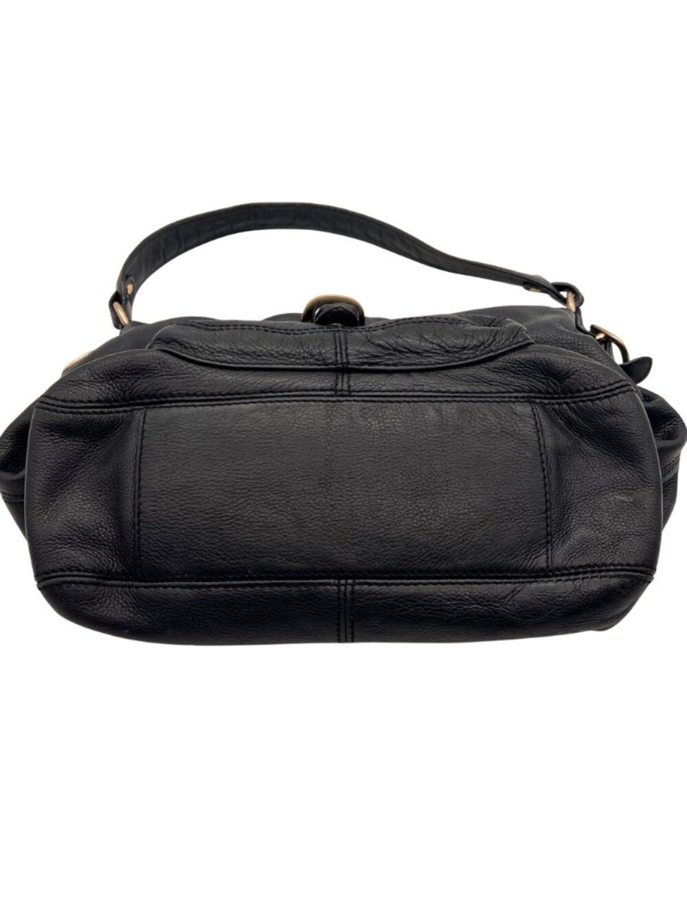 Michael Kors Soft Black Leather Shoulder Bag Purse Gold Tone Hardware 14"x12"x4" - Picture 6 of 15